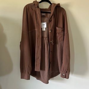 American Eagle button up Henley hoodie